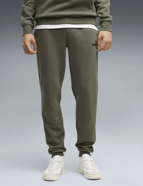 Puma Essentials No.1 Logo Cuffed Joggers Dark Khaki