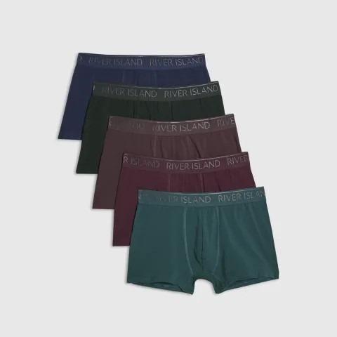 River Island Multicolour Toned Pack Of 5 Trunks