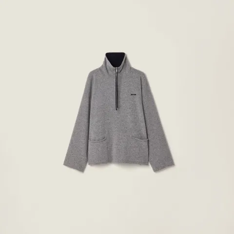 Cashmere half-zipper sweater