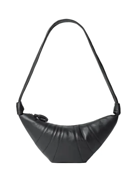 medium croissant bag Black
