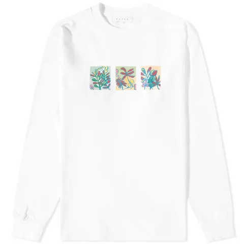 Long Sleeve Mario Flowers Heavyweight T-Shirt