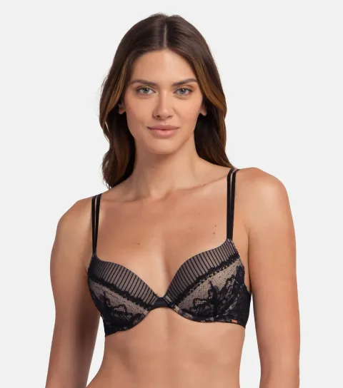Women's Lace Panelled Wired Bra