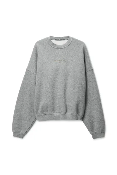 LOGO PRINT OVERSIZED CREWNECK