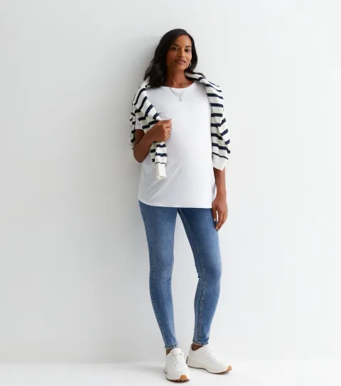 New Look Women's Maternity Blue Under Bump Lift & Shape Emilee Jeggings