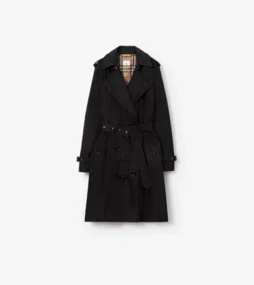 Mid-length Lightweight Kensington Trench Coat in Black - Women, Nylon