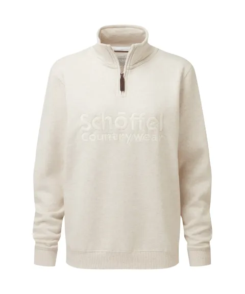 Schöffel Country St Issey Quarter Zip Sweatshirt - Oat Marl