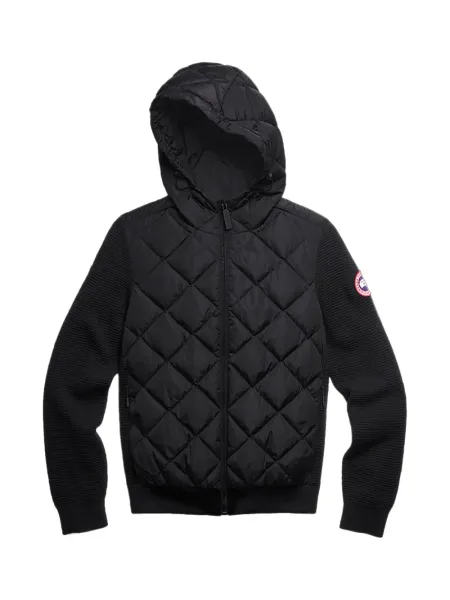 Canada Goose Women HyBridge Quilted Knit Hoodie Black