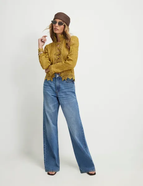 River Island Straight Leg Jeans Blue Denim