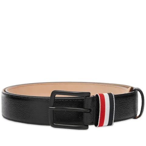 Grosgrain Loop Leather Belt