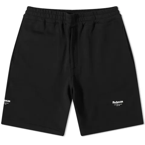 Embroidered Grafitti Logo Sweat Shorts