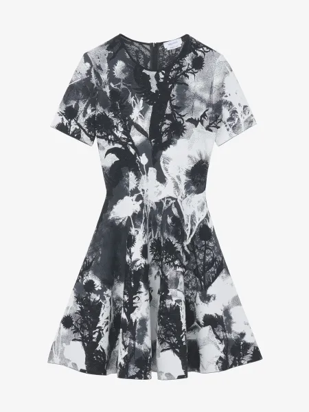 Floral Jacquard Mini Dress