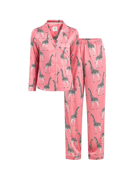 Chelsea Peers Giraffe Recycled Polyester Long Pyjama Set