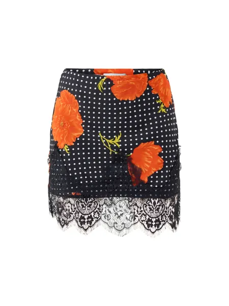 Never Fully Dressed Black Poppy Mini Skirt