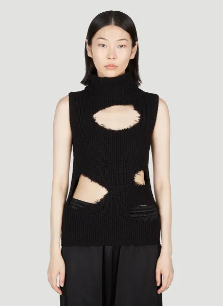 Distressed Roll Neck Sweater