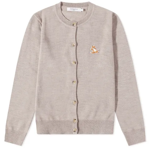 Chillax Fox Patch Adjusted R-Neck Cardigan