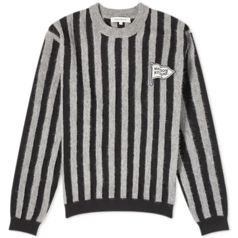 Flag Logo Intarsia Stripe Knit