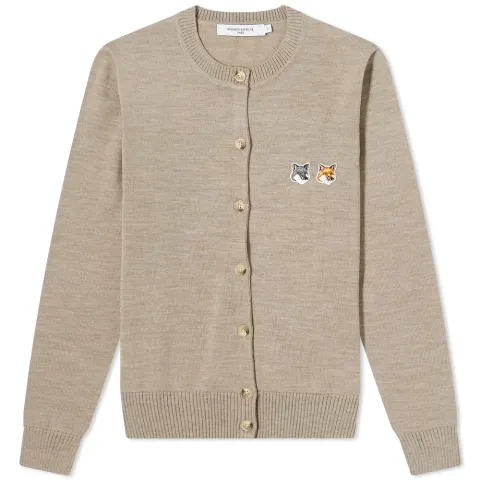 Maison Kitsuné Double Fox Head Patch R-Neck Cardigan