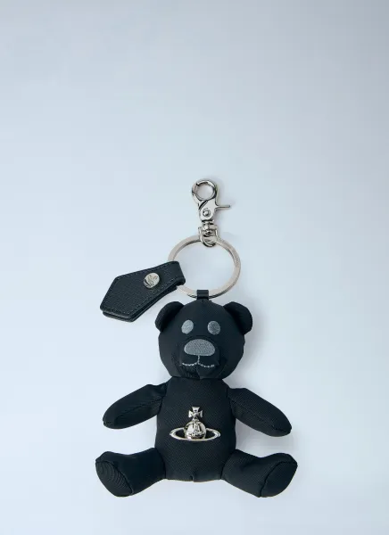 Bear Keychain with Logo Plaque
