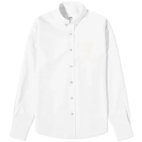 AMI Tonal Heart Oxford Shirt