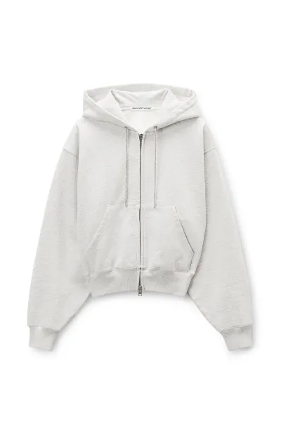 Crystal Hotfix Drawcord Zip-Up Hoodie