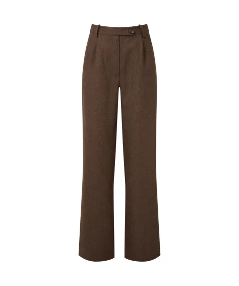 Schöffel Country Arabella Tweed Trousers - Chocolate Herringbone Tweed
