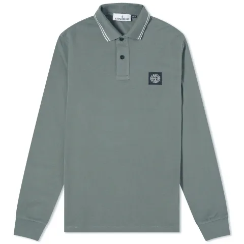 Long Sleeve Patch Polo Shirt