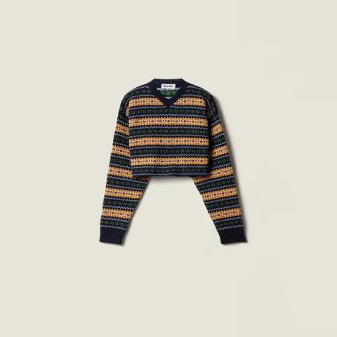 Wool V-neck sweater