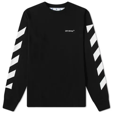 Diagonal Helvetica Long Sleeve Tee