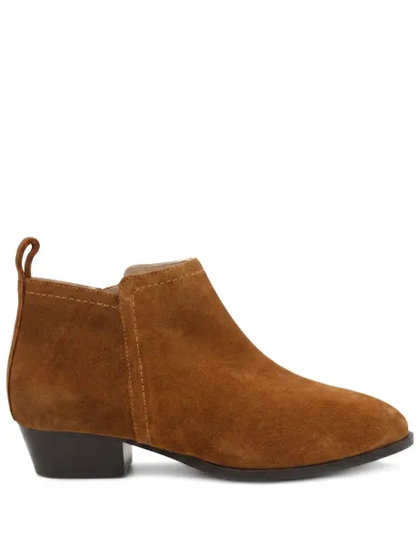 Jones Bootmaker Leather Block Heel Ankle Boots