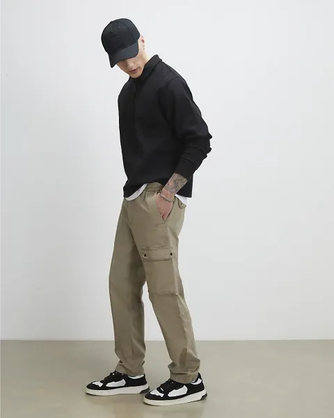 River Island Regular Fit Stretch Cargo Trousers