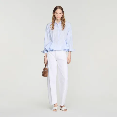 Striped peplum shirt