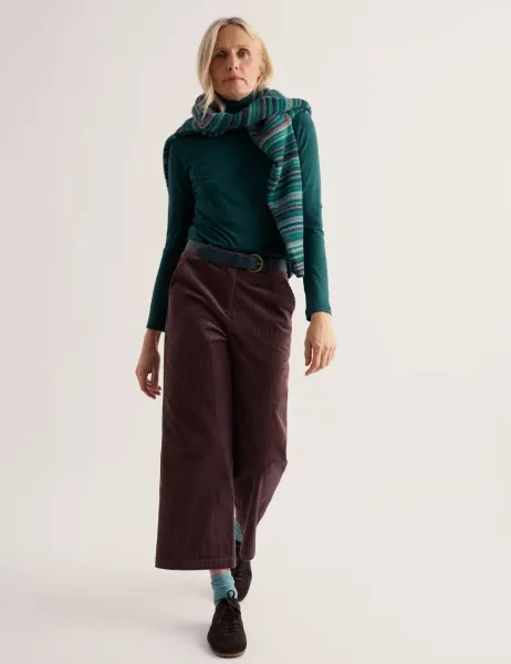 Seasalt Cornwall Cotton Rich Roll Neck Top Teal