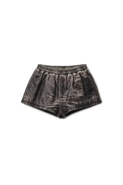 Distressed Leather Short