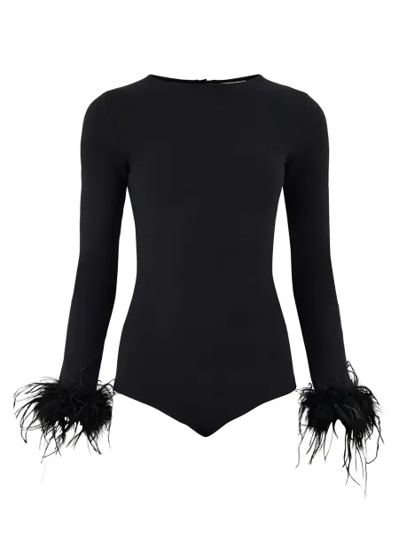 Never Fully Dressed Feather Bodysuit