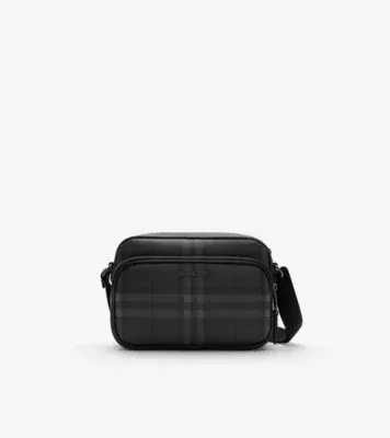 City Check Pocket Crossbody bag in Iron grey - Men, Technical, Cotton