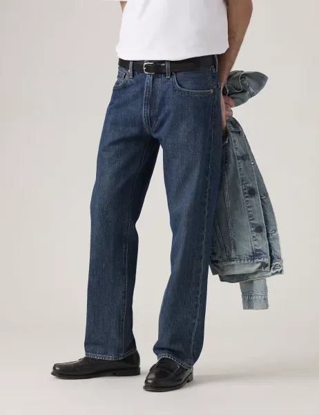 Levi's Levi's 555 Relaxed Straight Leg 5 Pocket Jeans Dark Blue Denim