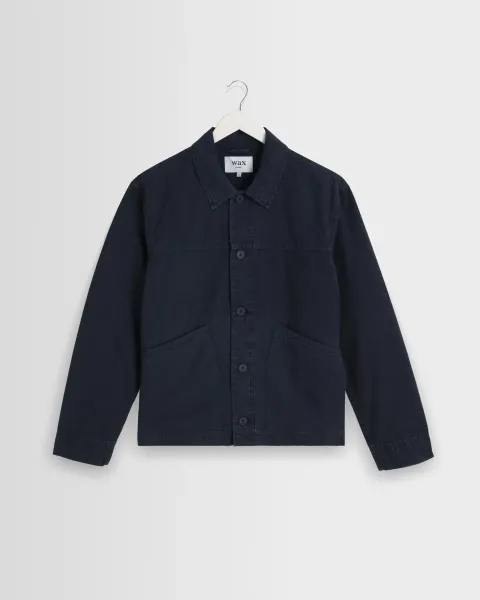 Barton - Navy Organic Cotton Ripstop Jacket