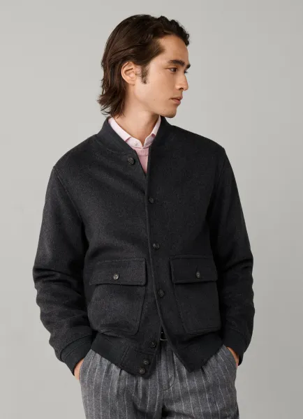 Hackett Wool Blend Blouson Jacket