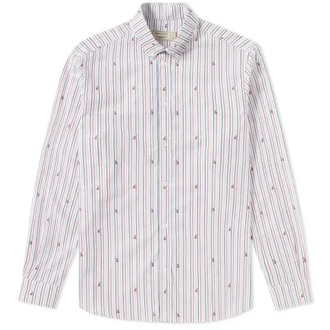 Maison Kitsuné Button Down Fox Jacquard Shirt