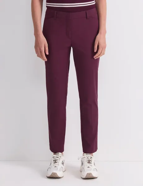 Sportscraft Cotton Rich Slim Fit Cropped Trousers Purple