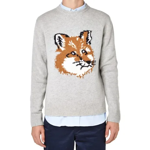 Maison Kitsuné Fox Head Crew Knit