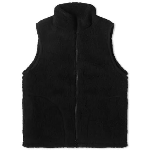 Stand Collar Boa Fleece Vest