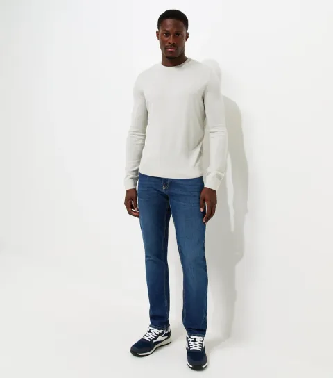New Look Men's Dark Blue Cotton Rich Slim Fit Jeans