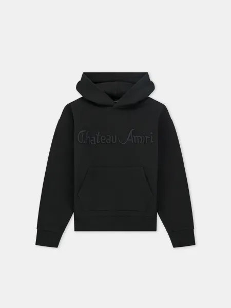CHATEAU AMIRI TONAL OVERSIZED HOODIE - Black