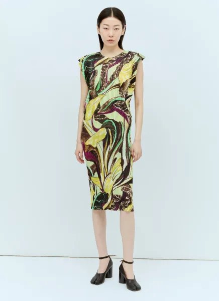 Tardivo Pleated Midi Dress