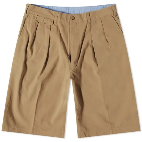 2 Pleat Twill Shorts