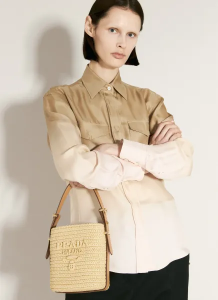 Crochet And Leather Shoulder Bag