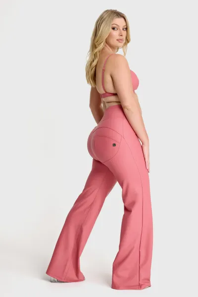 Freddy WRUP Faux Leather - Super High Waisted - Super Flare - Rosey Pink