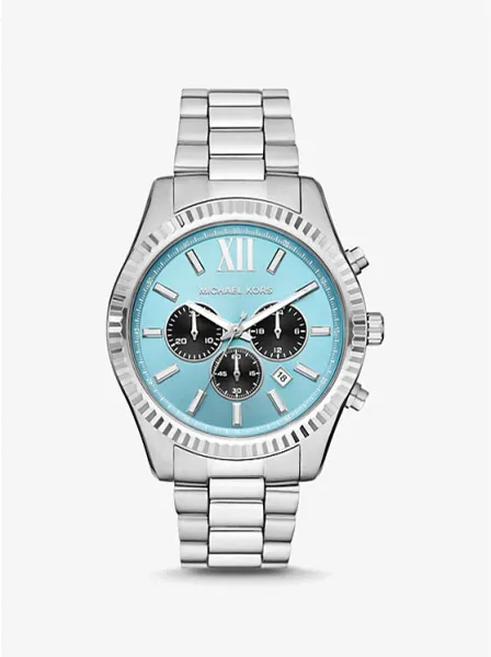 Michael Kors Oversized Lexington Silver-Tone Watch