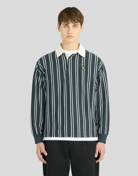 Lyle & Scott Cotton Striped Rugby Shirt